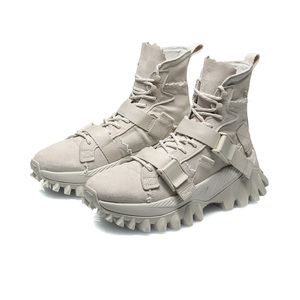 李宁休闲鞋男子秋季新款CF溯拾叁侍厚底老爹鞋高帮运动鞋AGLQ175