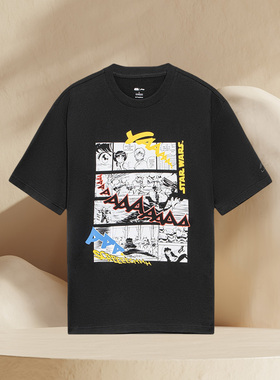 正品李宁男子春季运动休闲时尚系列短袖T恤文化衫AHSS573-1-3