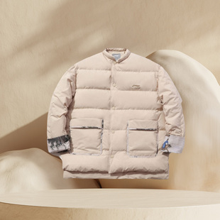 时尚 新品 保暖上衣AYMP323 男子短羽绒服冬季 李宁X故宫宝蕴楼联名款