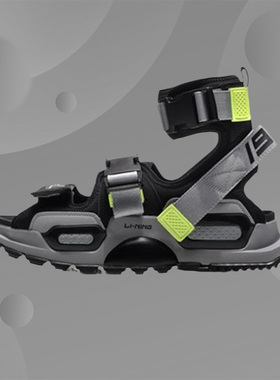 李宁休闲鞋男子秋季新款时尚走秀重燃系列凉鞋AGBN077