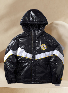 新品中国李宁潮流休闲时尚系列女子保暖宽松短棉服AJMP548