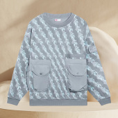 圆领加绒套头衫 男子运动休闲时尚 卫衣AWDSC69 新款 中国李宁正品