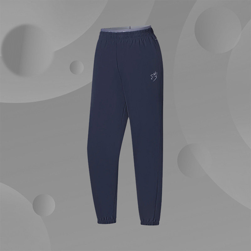 李宁正品新款女子运动休闲健身跑步舒适透气收腿长裤AKYS958-1-2