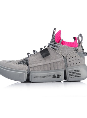 李宁休闲鞋女新款悟道ace防滑耐磨时尚潮流女子中帮运动鞋AGBN062