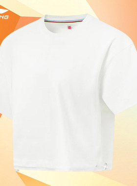 Lining/李宁正品夏季新款女子休闲宽松透气圆领短袖T恤AHST158