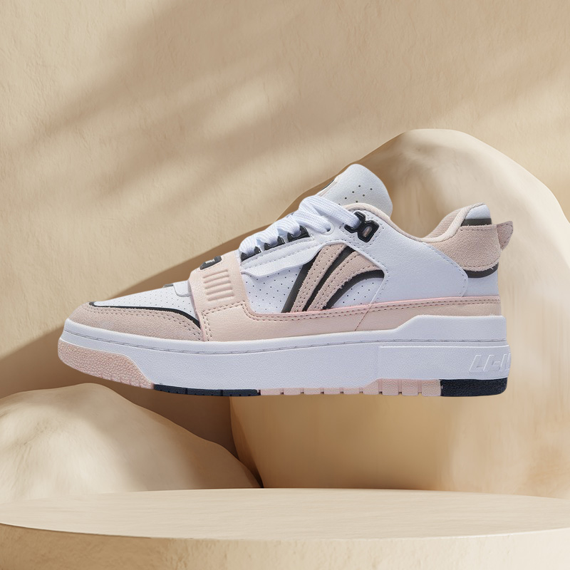 中国李宁篮球系列女子篮球文化鞋透气拼接绑带运动鞋女款ABCS004