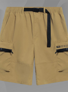 Lining/李宁正品运动时尚系列男子宽松休闲梭织运动短裤AKST643