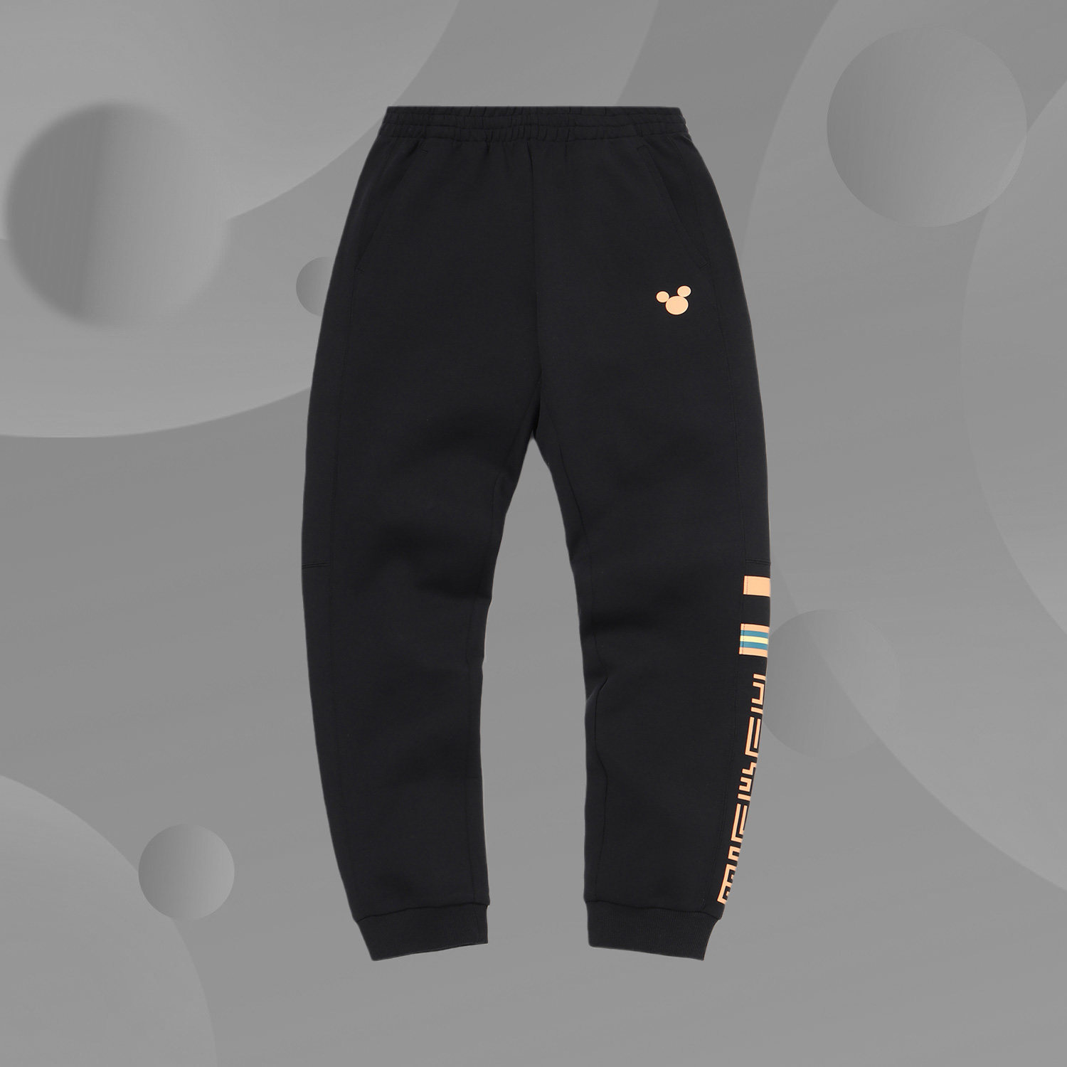 李宁正品卫裤女冬时尚米奇印花保暖收口休闲运动长裤AKLQ532