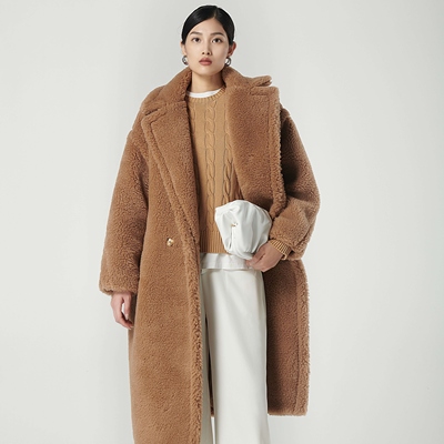 2022新款毛呢外套大衣皮草中长款