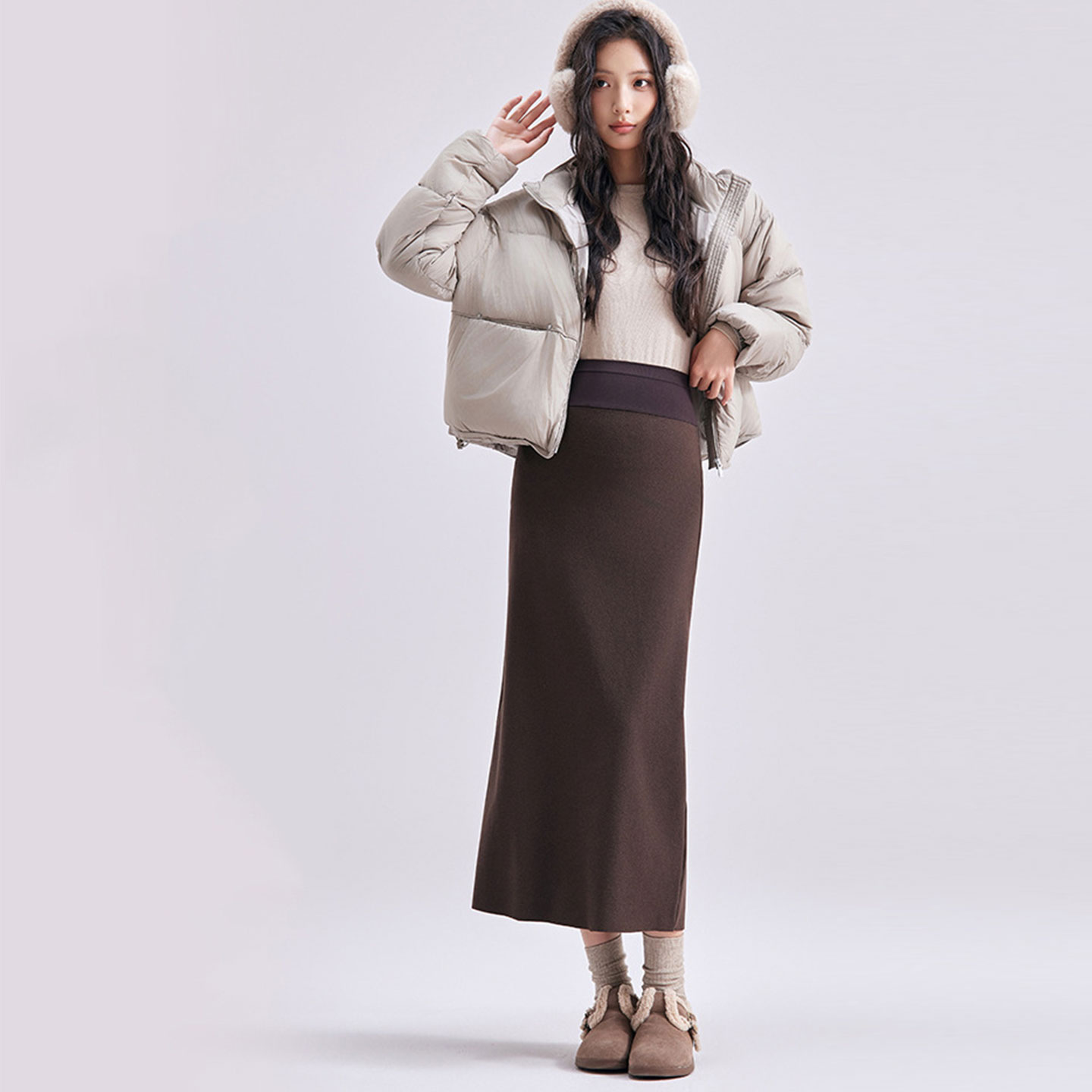 孕妇半身裙秋冬款外穿2025新款