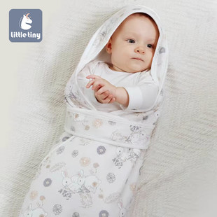 littletiny婴儿抱被秋冬季宝宝加厚包被挡风被纯棉四季新生儿包巾