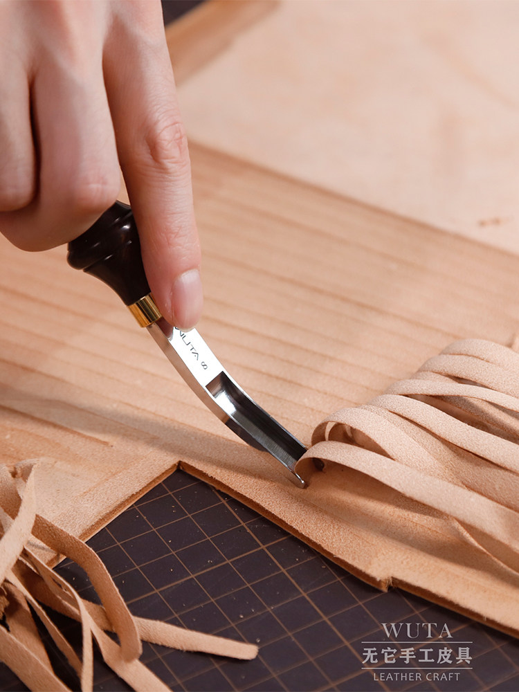 핸드메이드 가죽제품용 프렌치 와이드 삽 DIY 가죽 간벌 단면 절단 및 경사 절단 드럼 삽 얇은 가죽 엣지 처리 도구 다른 없음