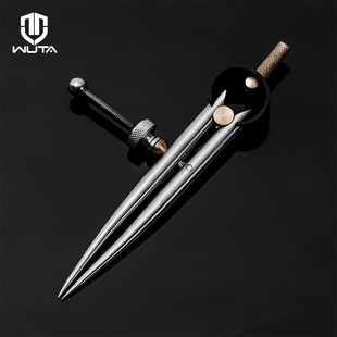 diy手工皮革工具不锈钢画线器 间距规圆腿分规可调节边线器尺圆规