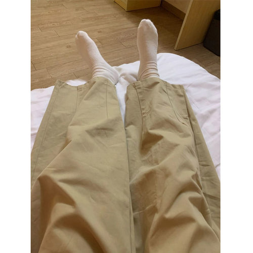 松紧腰日系复古长裤纯棉中性