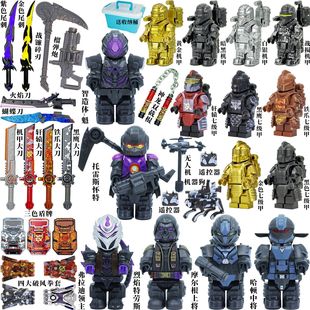 和平精英地铁逃七级套boss机甲人仔积木儿童益智便宜礼物拼装 玩具