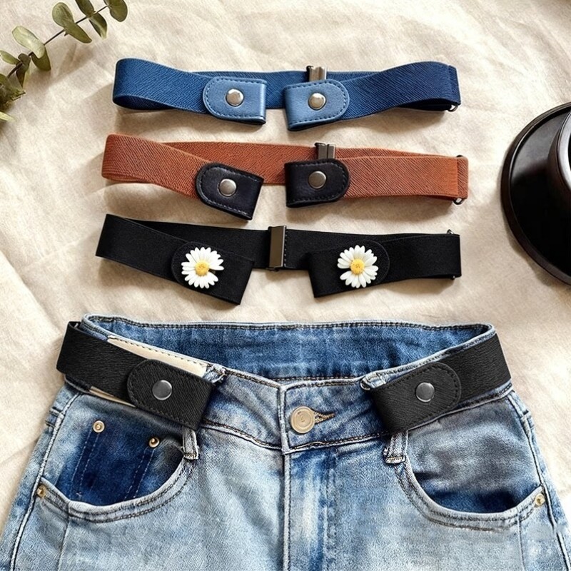 收腰神器牛仔裤腰收紧裤子松紧大小调节扣懒人免打孔帆布皮带腰带