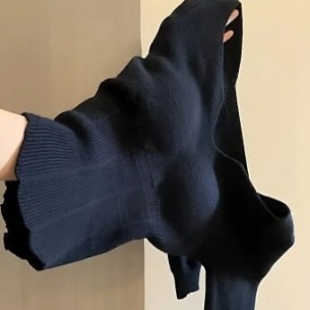 带胸垫一体打底衫女内搭冬高级感v领修身针织衫保暖内衣可外穿