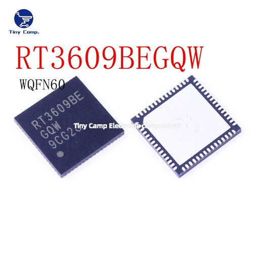现货实拍 RT3609BEGQW  WQFN60 模数转换芯片ADC电源管理芯片