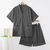 高档汗蒸服男款 睡衣水汇洗浴足浴服按摩会所SPA美容院汤泉桑拿服