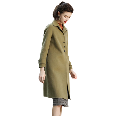 2025秋冬新款羊毛长款双面呢大衣