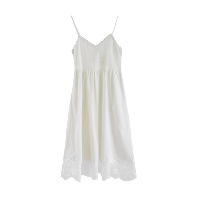 蕾丝吊带裙连衣裙打底裙白色长裙