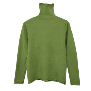 百思朵牛油果绿女毛衣抹茶绿上衣网红针织衫弹力修身兔绒打底衫冬