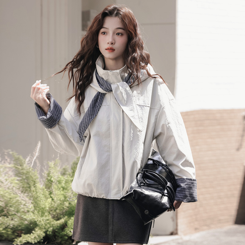 巨好看冲锋衣小个子工装风短外套