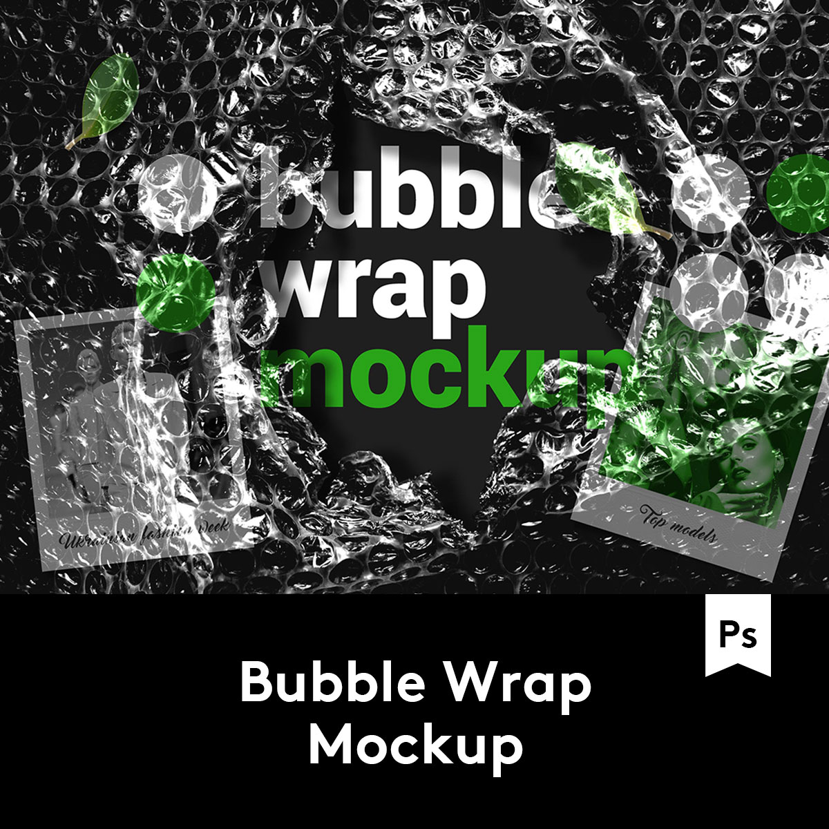 Bubble Wrap Mockup潮流产品气泡包装袋设计PSD样机 M2020032907