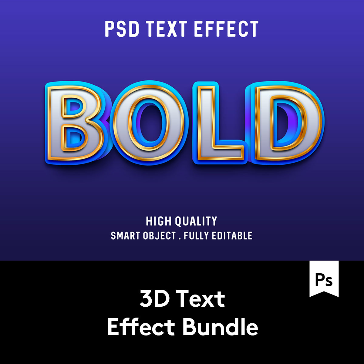 60款炫彩3d立体logo海报标题字体设计ps样机素材 e2021032501