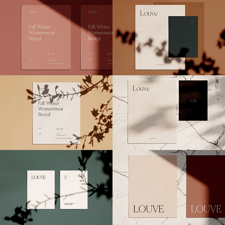 办公文创信纸传真纸卡片品牌VI设计提案样机 PSD智能贴图模板素材