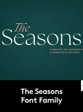 英伦复古经典优雅杂志海报排版Logo标题设计衬线英文字体安装包