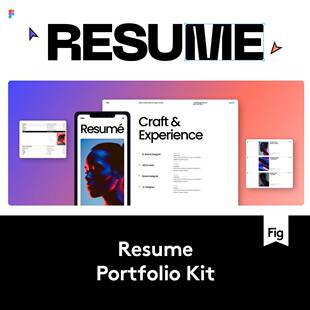 高级精美个人求职应聘简历演示文稿图文排版设计Figma模板套件