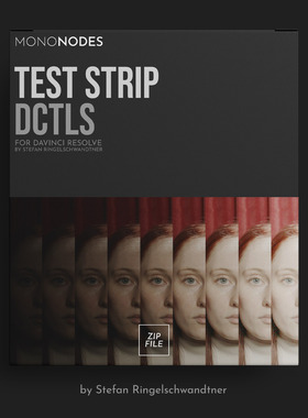 达芬奇一键式色彩参数数值对比试纸调色DCTL插件 TEST STRIP v3