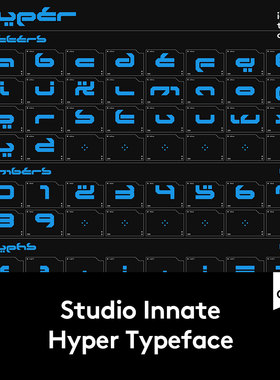 复古Y2K风未来赛博朋克机能电音专辑标题徽标PSAI英文字体安装包