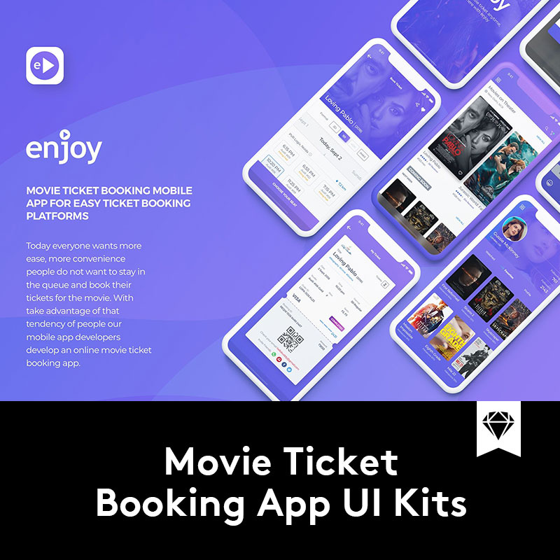 电影订票手机软件APP UI工具包用户界面PSD设计素材SKETCH模板