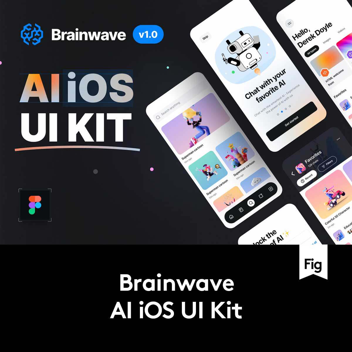 双配色Ai人工智能聊天机器人ChatGPT社交APP软件UI设计Figma模板