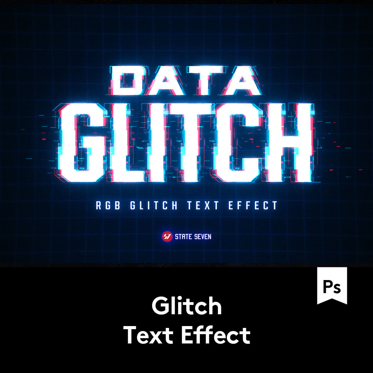 8款抽象扭曲故障风效果标题字体样式psd模板源文件集 e2020092702