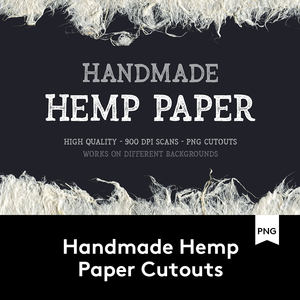 Hemp Paper Cutouts 5款手工麻纸剪裁效果背景素材 B2020042304