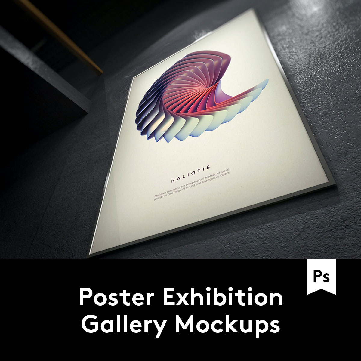 Poster Exhibition Mockups室内海报画面样机模板 M2020040503