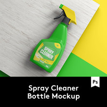 Spray Cleaner Bottle Mockup 喷雾清洁剂瓶样机模板 M2020062601