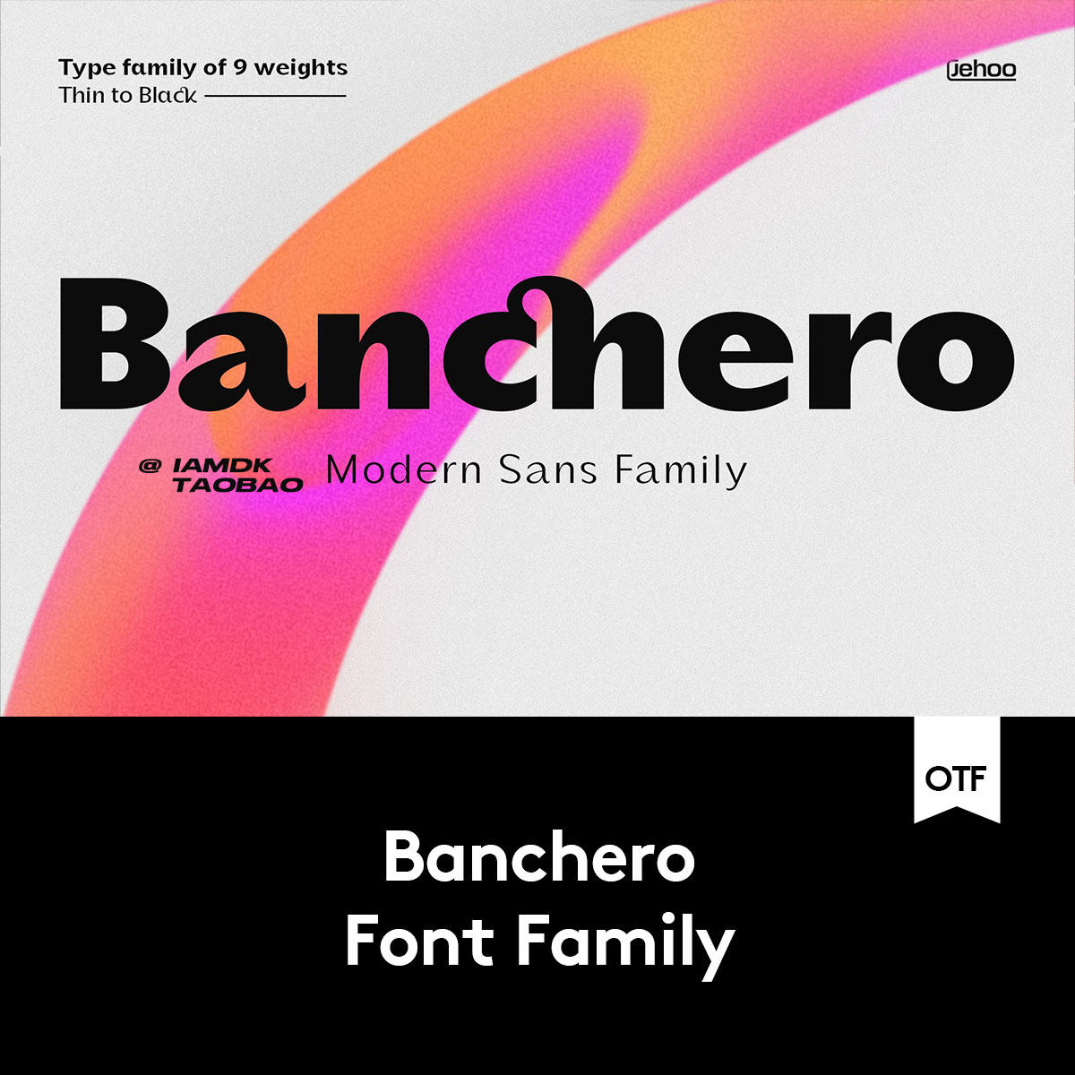 Banchero Font 复古逆反差标题logo设计PSAI无衬线英文字体安装包