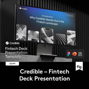 25页创意金融科技品牌宣传提案演示文稿幻灯片设计PPT/Figma模板