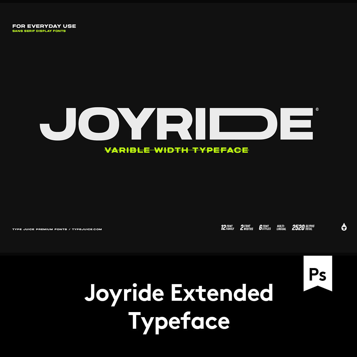 12款粗体无衬线扩展平面海报标题设计大写英文字体集 F2020092801