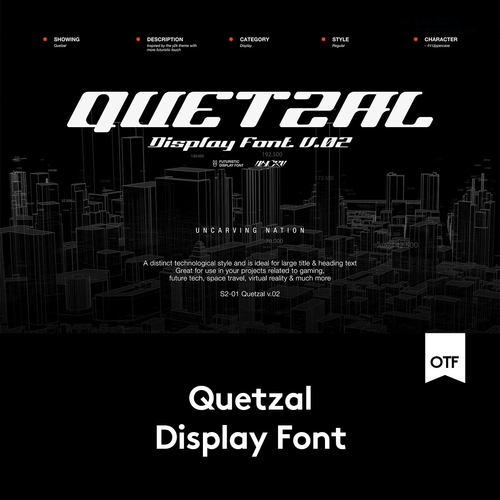 未来科幻科技机能杂志海报标题logo设计斜体PSAI英文字体安装包