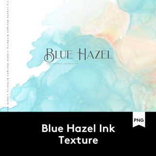 Blue Hazel Ink Texture 14款蓝黄色水彩PNG背景素材 B2020040503