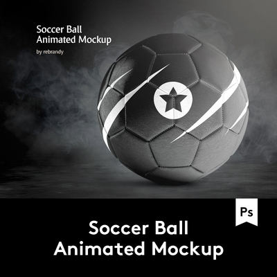 Soccer Ball Mockup 体育足球外观设计360度样机模板 M2020041601