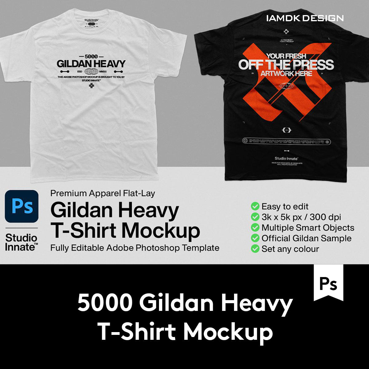 时尚潮流嘻哈半袖t恤衫印花图案设计ps智能贴图样机源文件素材