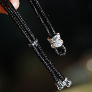 全新翡翠钻石18k金高货绳正品 可拆卸扣头配饰 AU750搭扣配件男女款