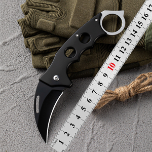 折叠水果刀弯刀弯头便携小弯刀月牙不锈钢爪刀挂钥匙扣挂件开快递