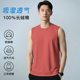 纯棉无袖 宽松外穿篮球跨栏坎肩宽肩健身 薄款 t恤男士 运动背心夏季